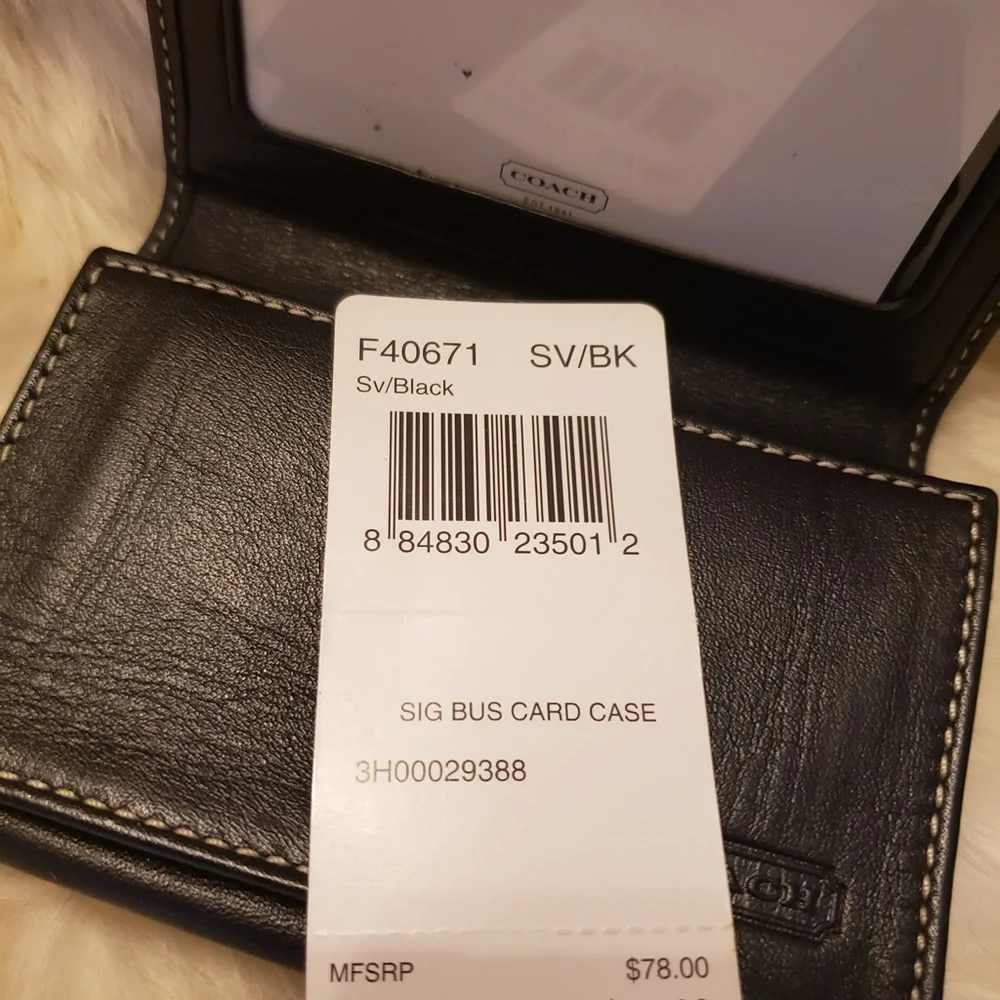 Coach monogram canvas and leather ID card cases wallet - Picture 4 of 4